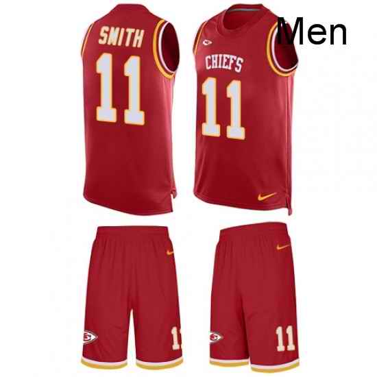 Men Nike Kansas City Chiefs 11 Alex Smith Limited Red Tank Top Suit NFL Jersey